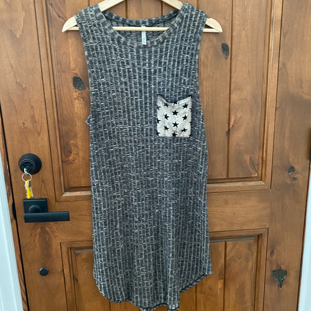 Grey Basic Dress - Picture 2 of 4